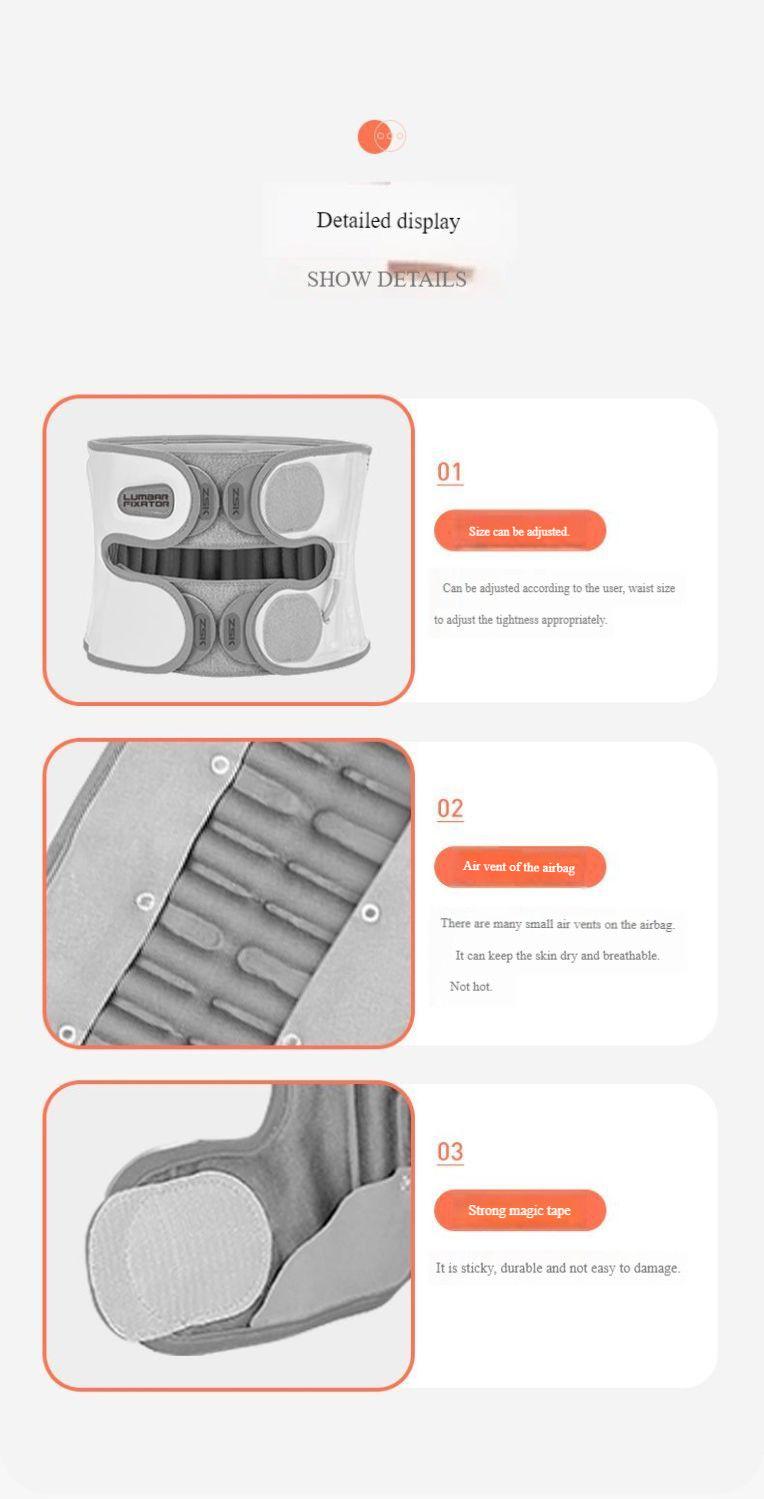 Inflatable Heating Waist Support | Lumbar Relief for Muscle Strain & Disc