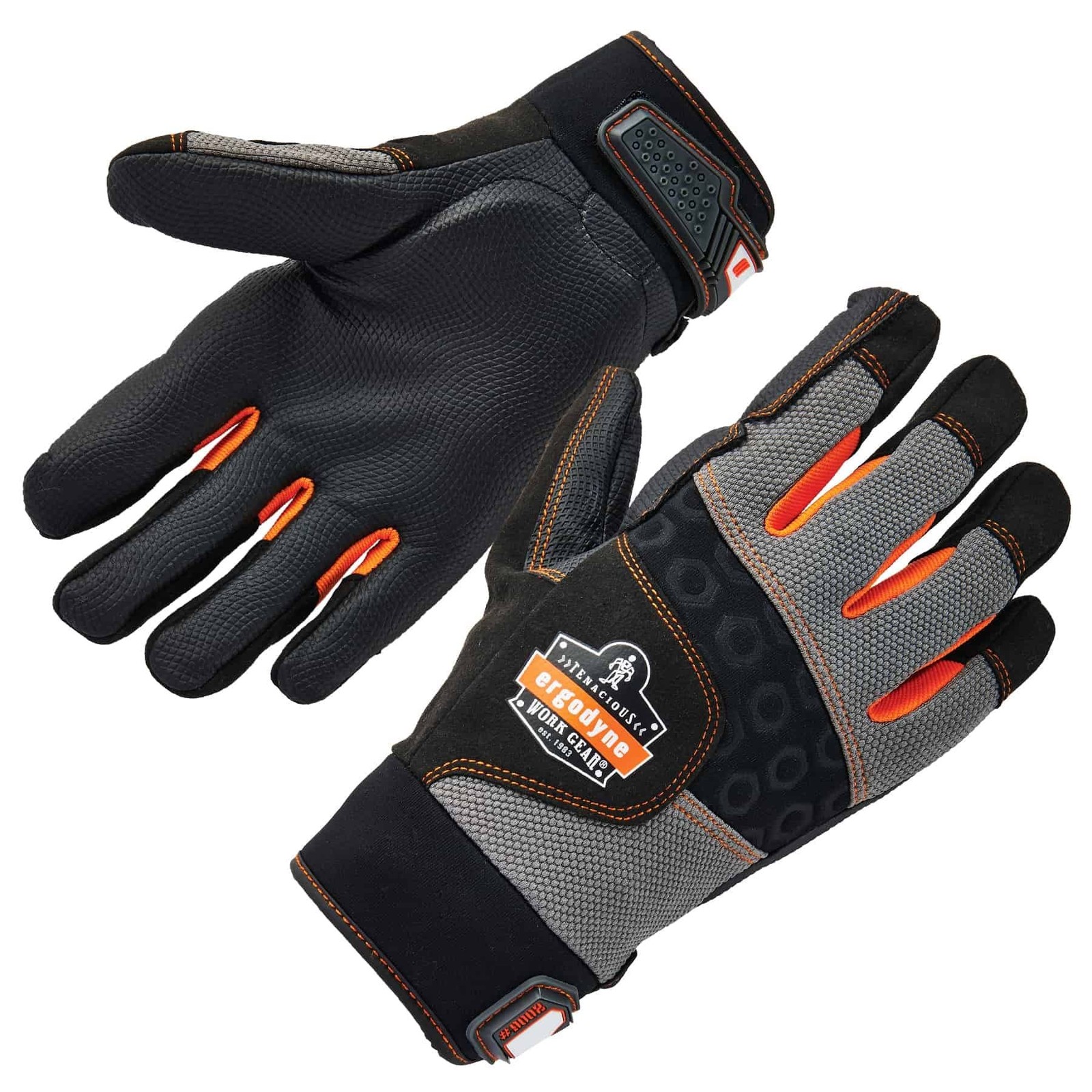 Ergodyne ProFlex 9002 Anti-Vibration Work Gloves, ANSI/ISO Certified, Full Fi…