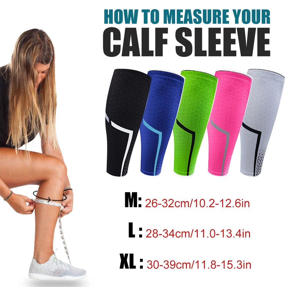 1Pcs Sport Compression Calf Sleeves Leg Compression Sock Leg Warmers Runners Shi