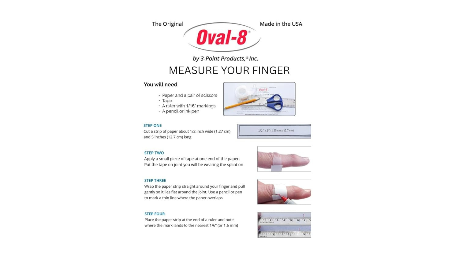 Oval-8 Finger Splint Individual Size 10 – 1 Pack