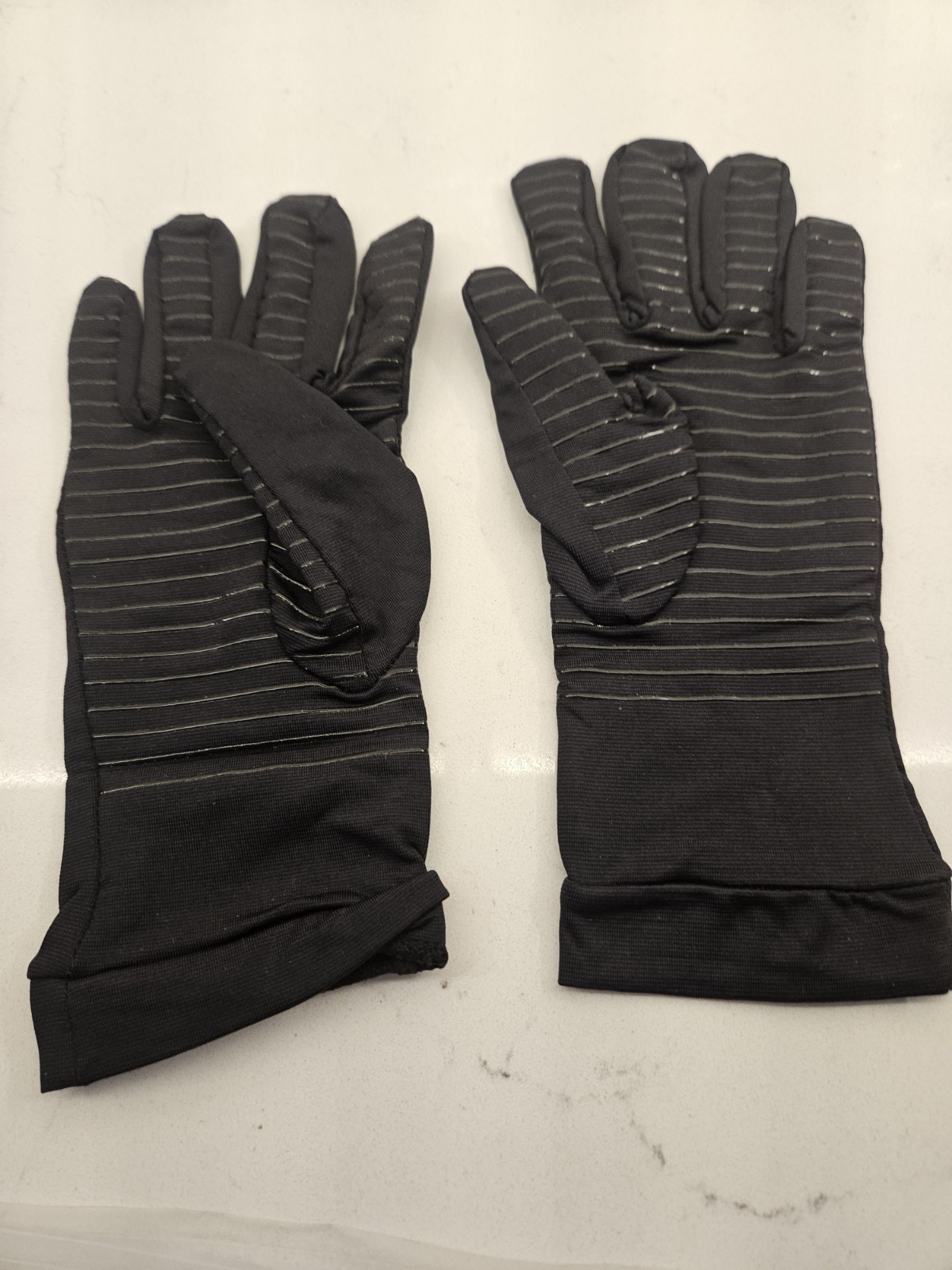 Tommie Copper Vitality Full Finger Gloves, Size Large, Black