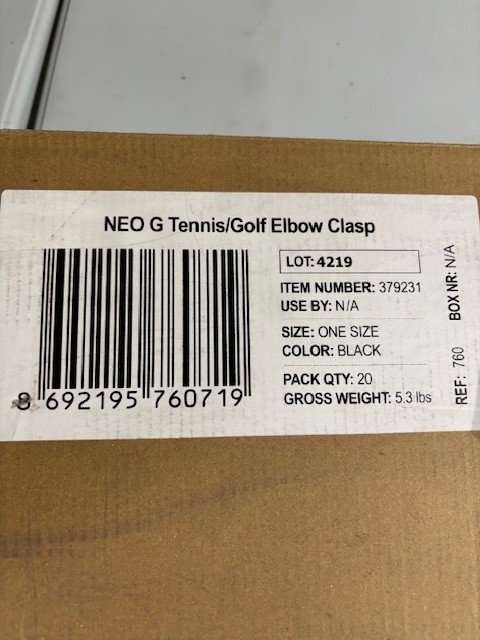 Wholesale Case of 20 NEO G Tennis/Golf Elbow Clasps