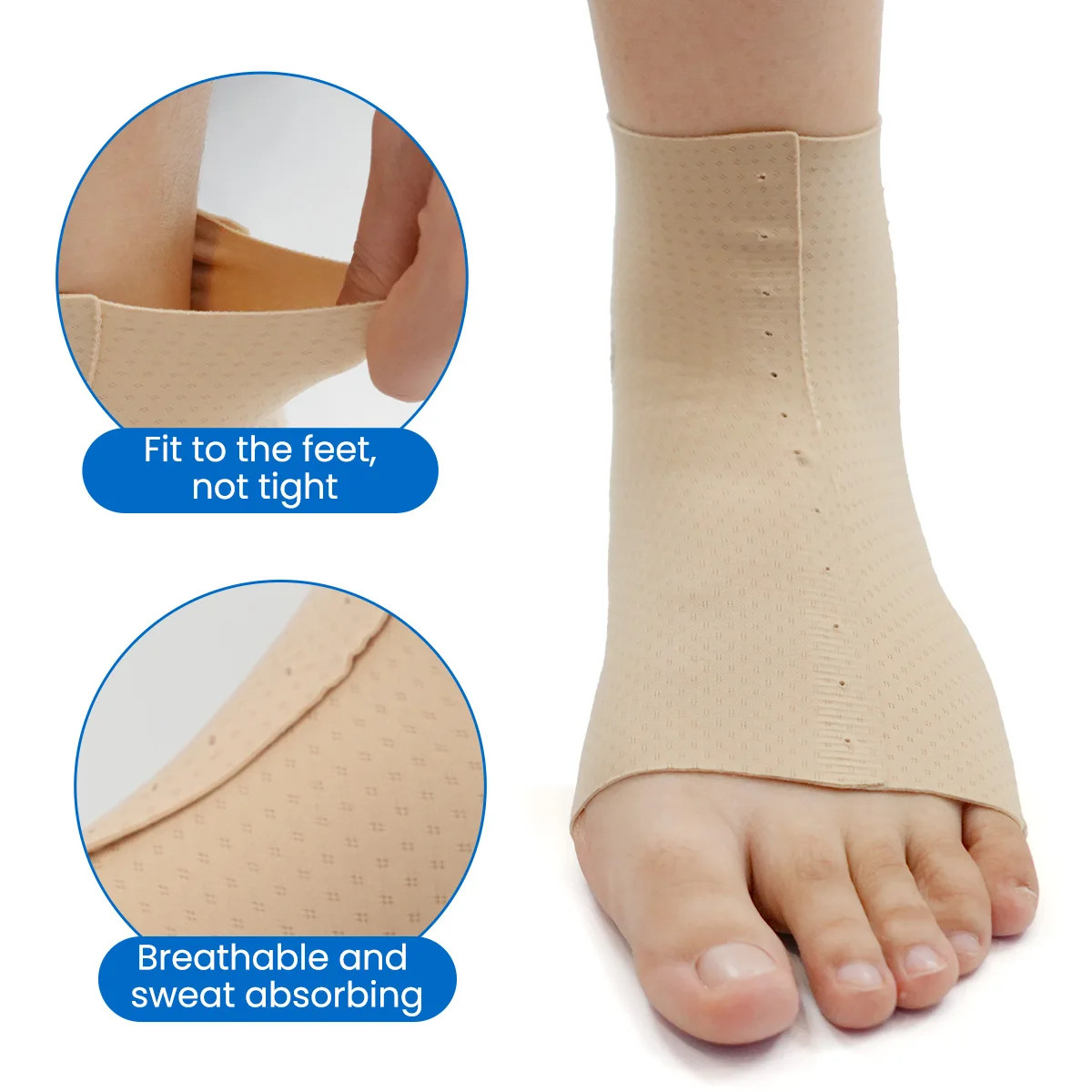 Support Ankle Compression Sleeve Adjustable for Achilles Tendonitis and Plantar