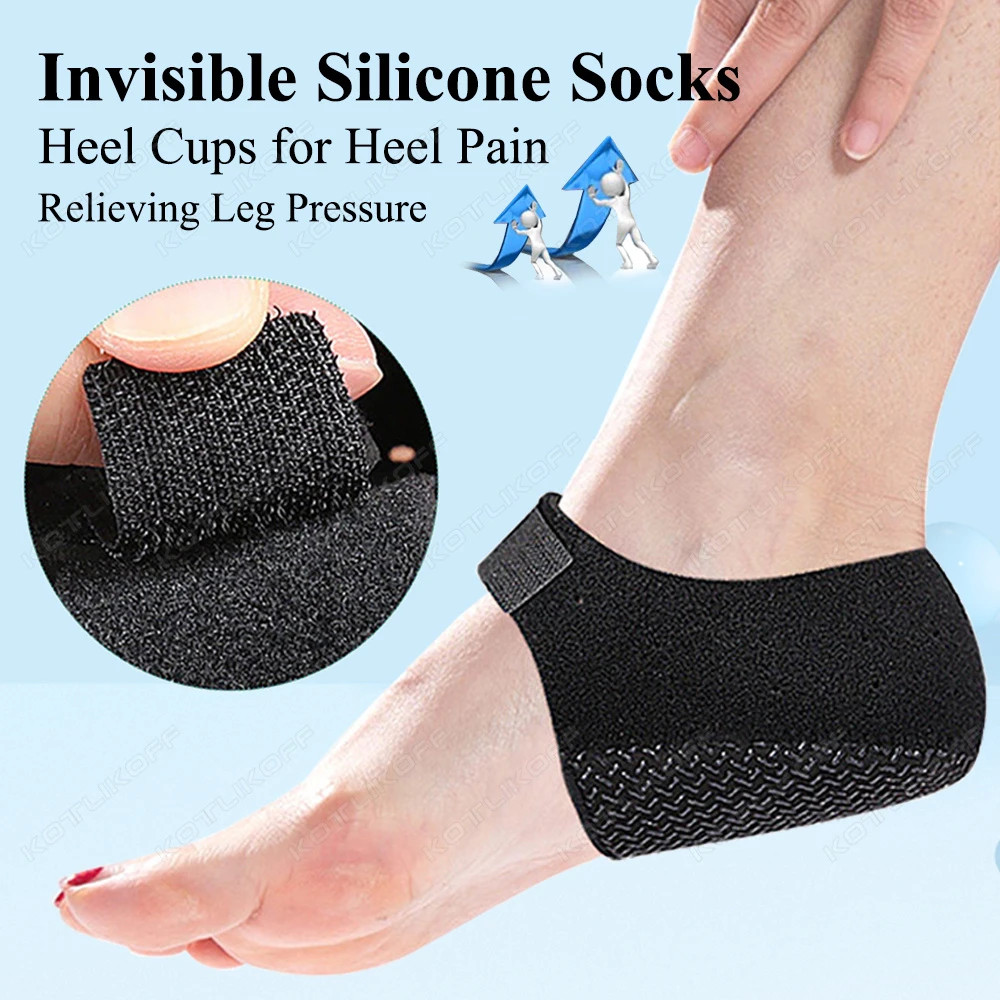 1/2 Pairs Wearable Heel Cups Plantar Fasciitis Support Feet Care Skin Repair Cus