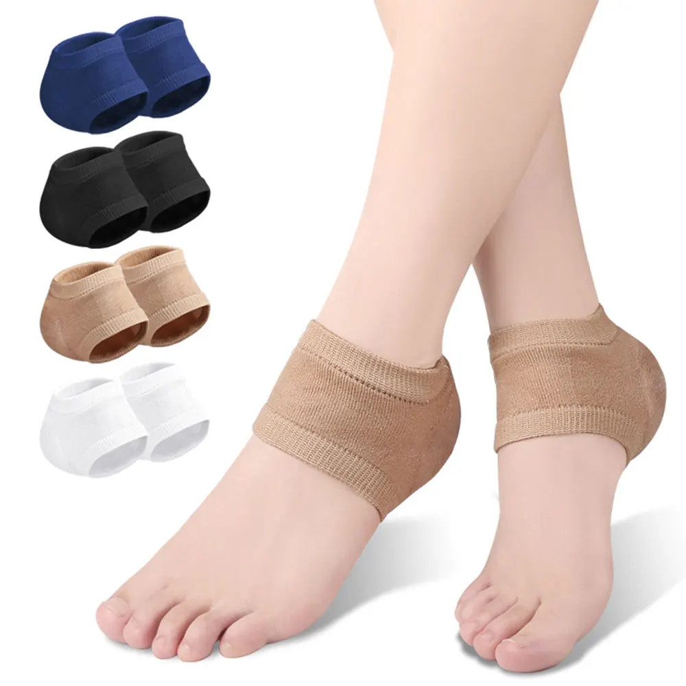 2Pcs Silicone Heel Protector Feet Skin Care Socks Sleeve Heel Spur Pads For Reli