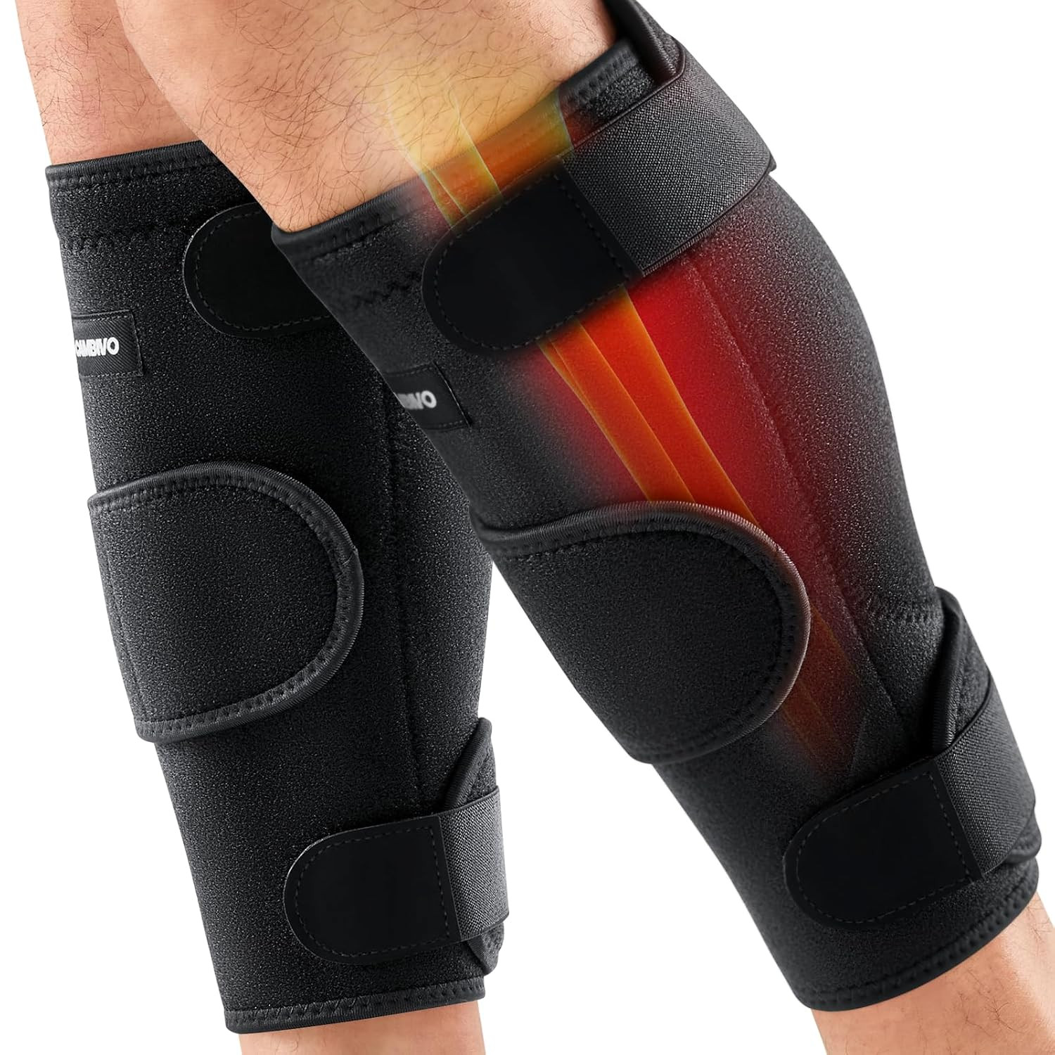 Adjustable Neoprene Calf Brace – 2 Pack Compression Sleeve for Pain Relief