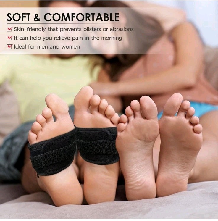 Plantar Fasciitis Brace Night Splint with Soft Memory Foam Pad: 2 Packs Upgraded