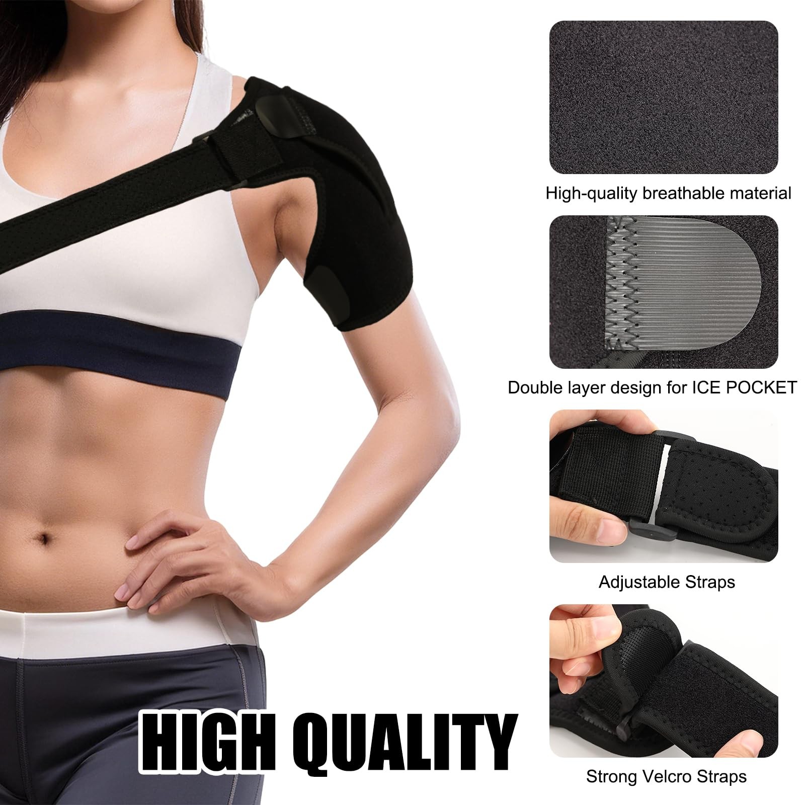 Shoulder Brace Rotator Cuff Men Women Torn Shoulders Relieve Joint Pain Relief