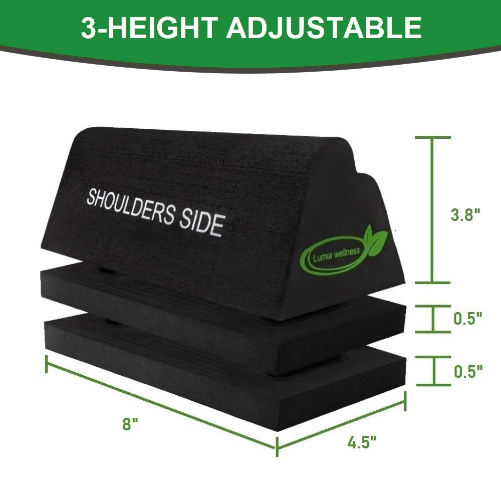 Cervical Traction Block for Spinal & Neck Alignment, Firm Neck Stretcher Device
