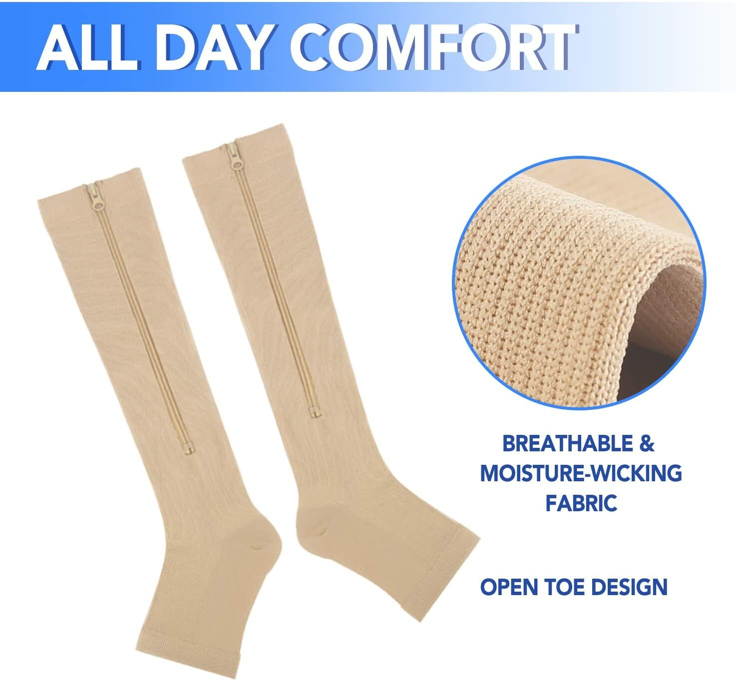 Knee High Medical Grade Stockings 20-30 mmHg Men Women Compression Socks Edema