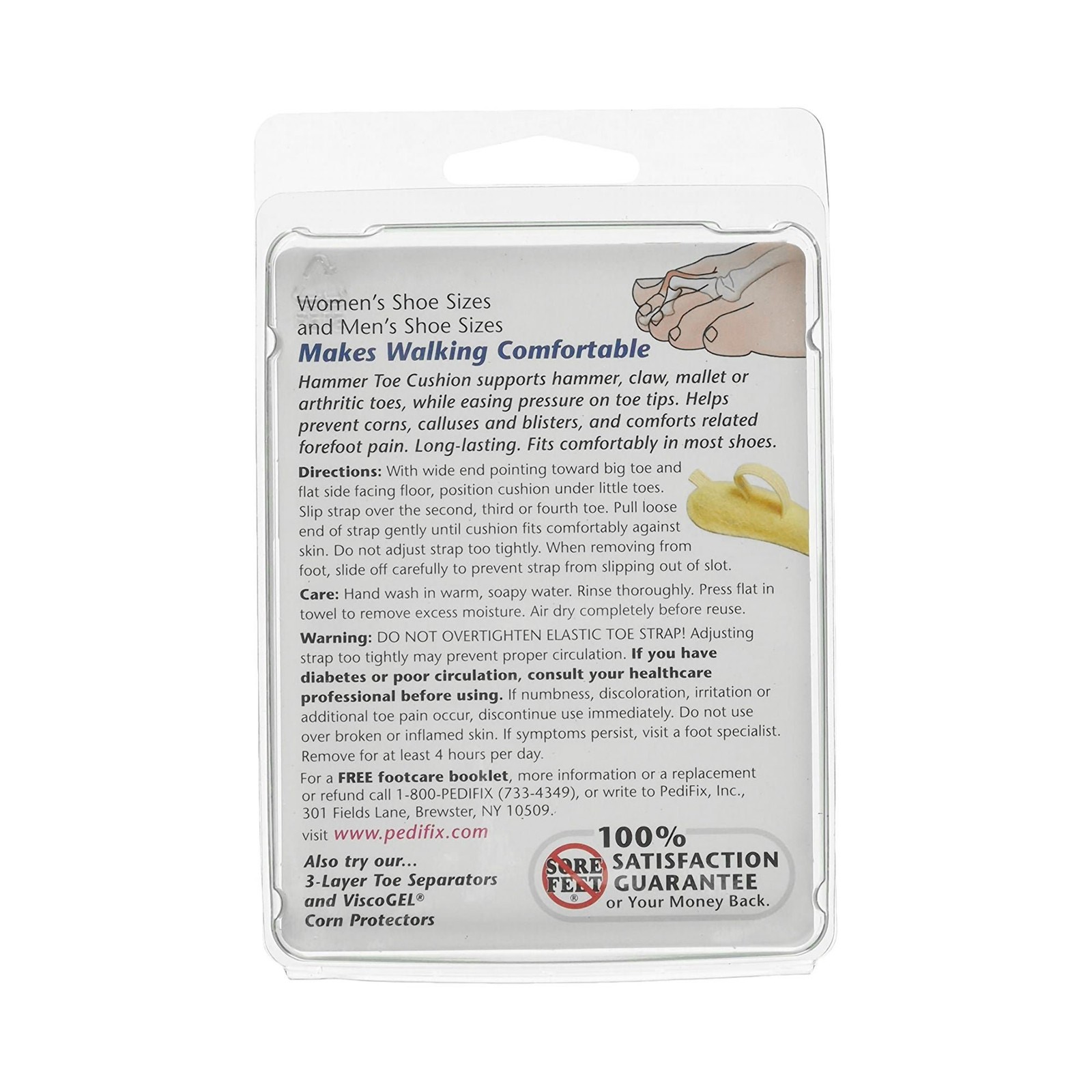 Pedifix Beige Hammer Toe Crest Large Pull-On for Right Foot 8154B-LR 3 Ct
