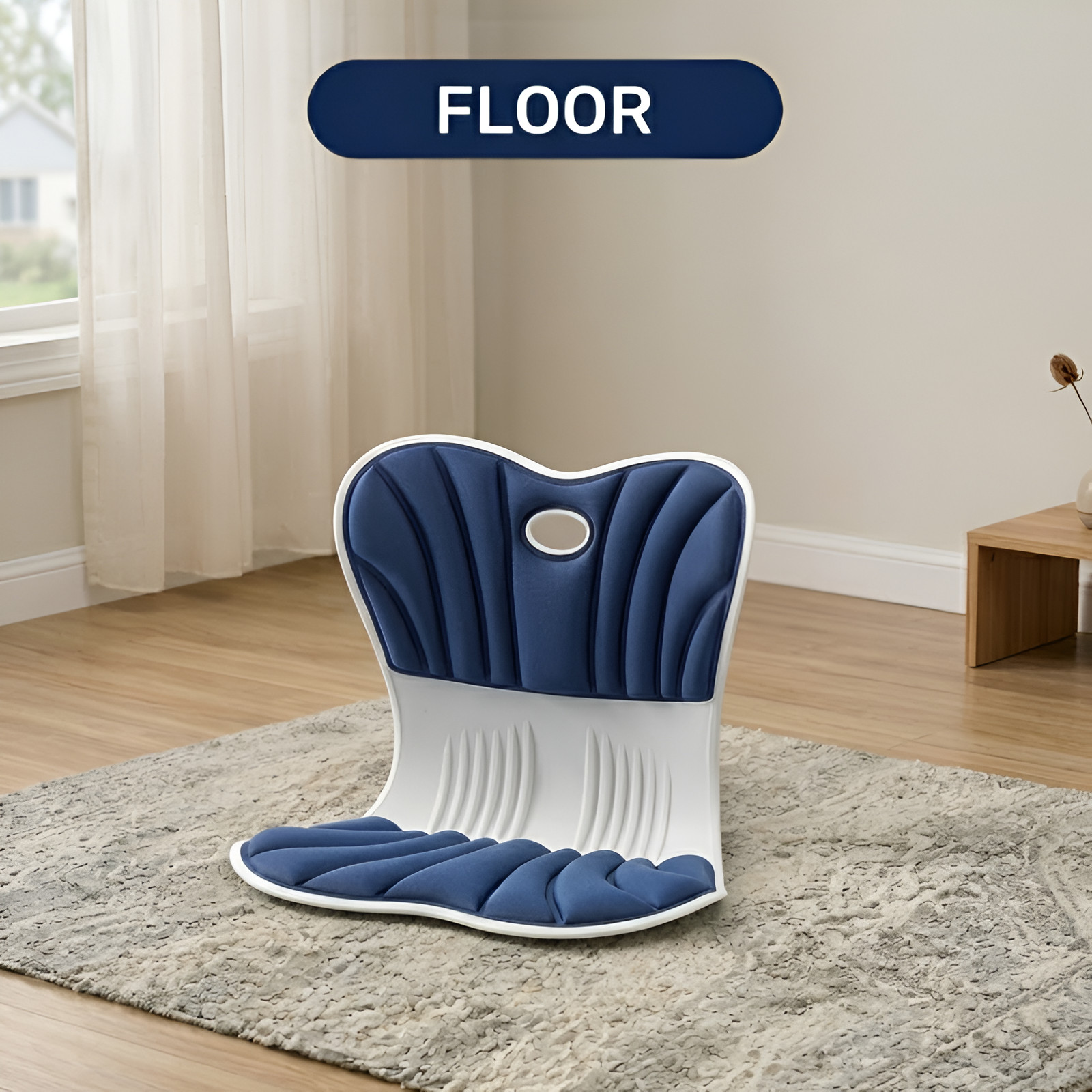 Blue Ergonomic Lumbar Support | Back Support with 6-Region Pressure Reliever