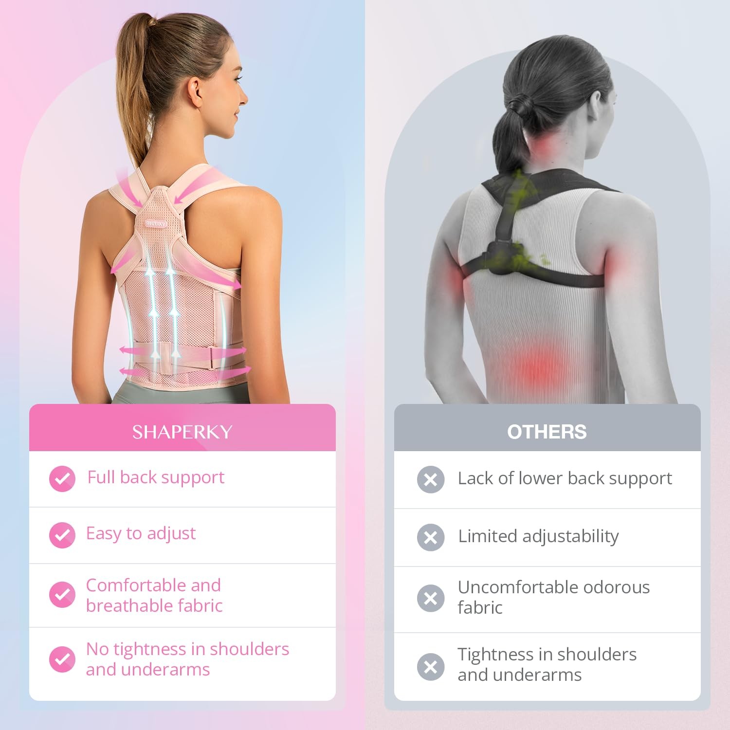 Posture Corrector for Women for Support: Back Brace for Full Back Support – Adju