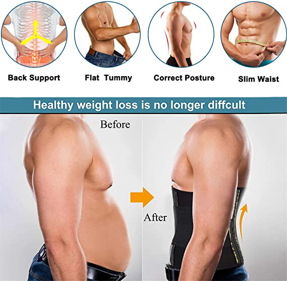 Para Hombre Fajas Para Adelgazar Reductoras Abdomen Faja De Ejercicio Apoyos
