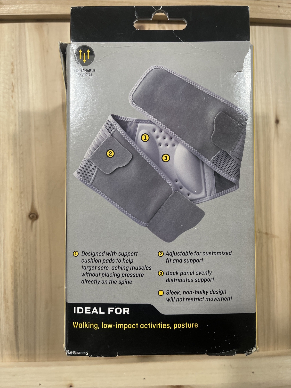 Futuro Brace Back Adjustable Large L /XL Cushion Pads Open Box