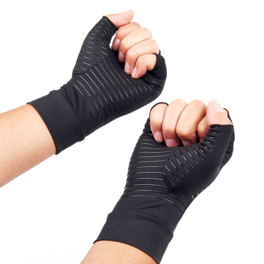 Copper Compression Gloves Arthritis Carpal Hand Wrist Brace Support Non-slip US