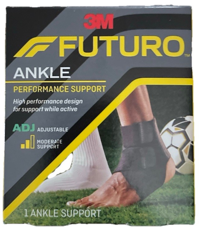 3M Futuro Ankle Performance Support Wrap adjustable Size Mod/Med Support 7-10.5”
