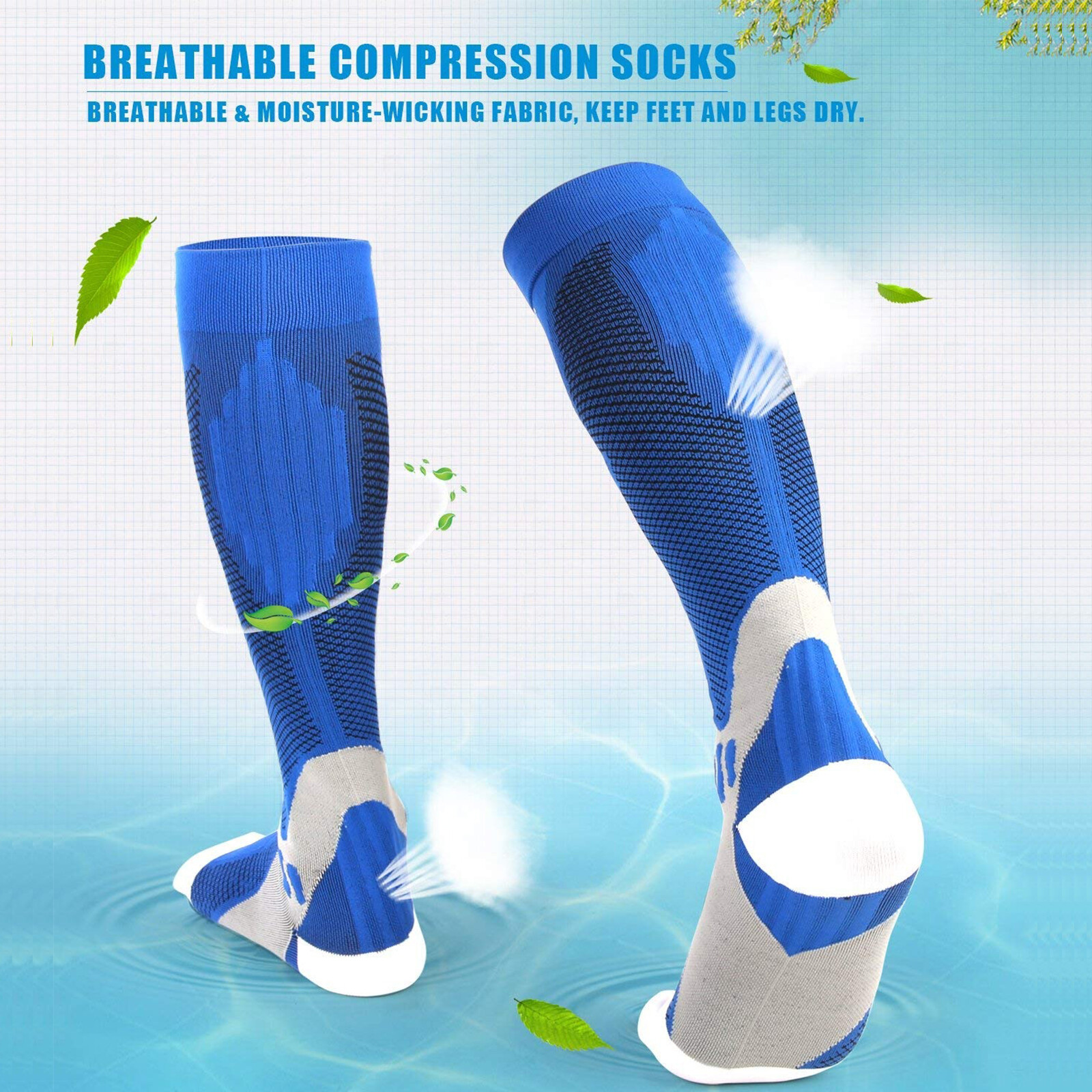 1-3pair Compression Socks Running Football Soccer Stockings Men Women Sport Sock