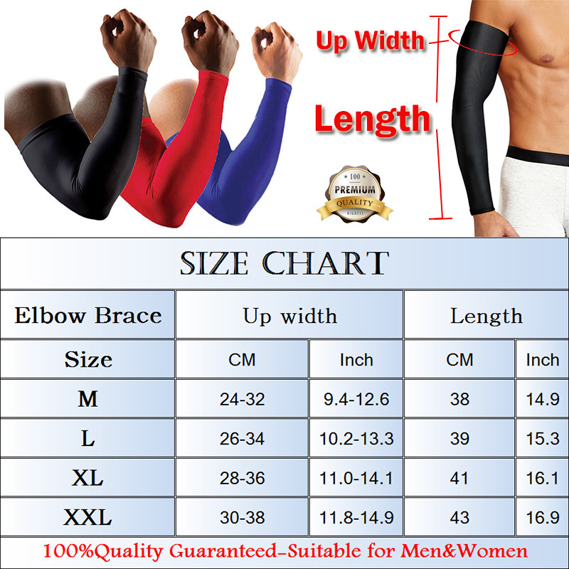 Elbow Compression Sleeve Support Brace Arm Arthritis Pain Relief Sports Protect