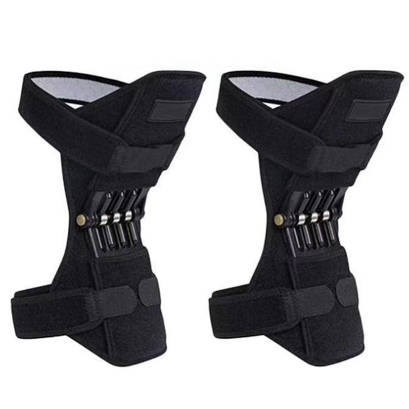 1 Pair Knee Booster Brace with Rebound Springs, Power Lift Patella Support Wrap,
