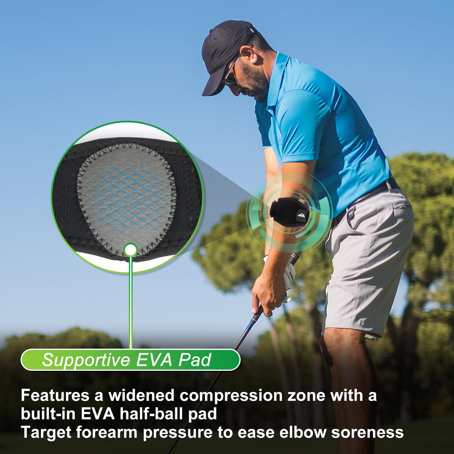 Elbow Brace for Women Men, Forearm Guard for Tennis Golfers Elbow, Adjustable…