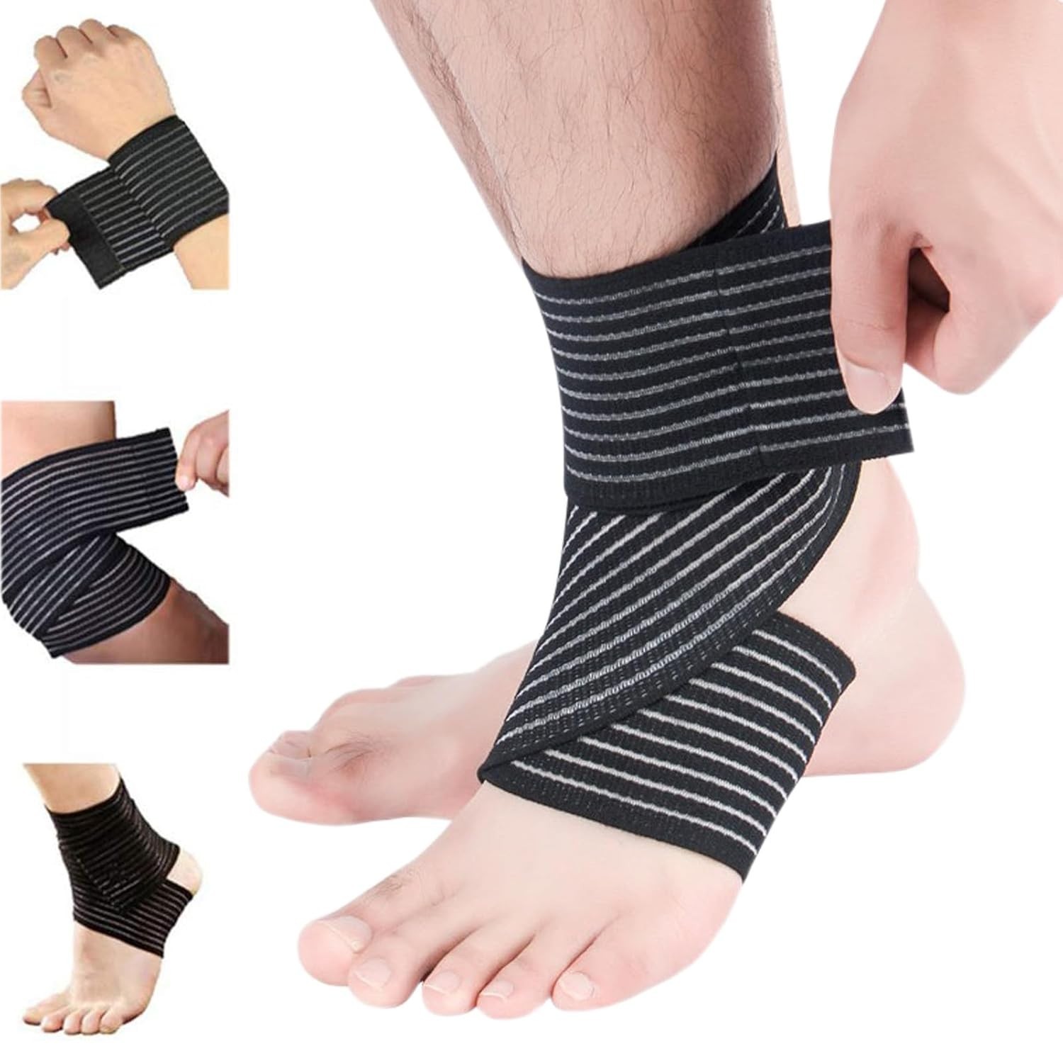 Sports-Ready Adjustable Ankle Compression Wrap for Maximum Support & Comfort