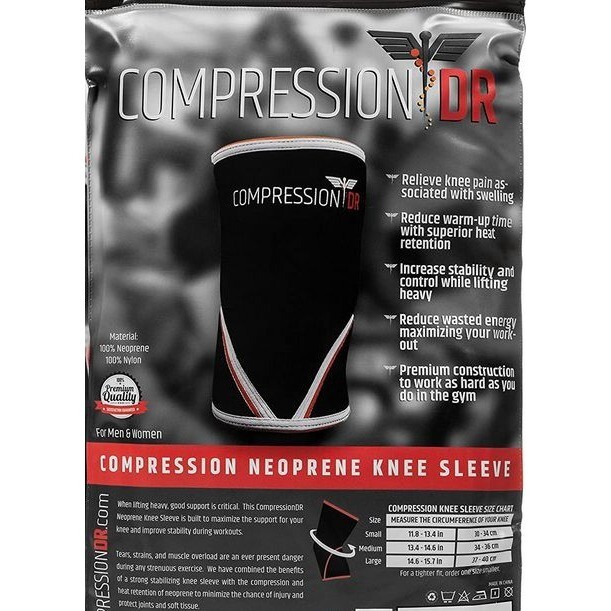 Large compression knee sleeve knee pain support workout lifting 14.6″-15.7″ 1pc