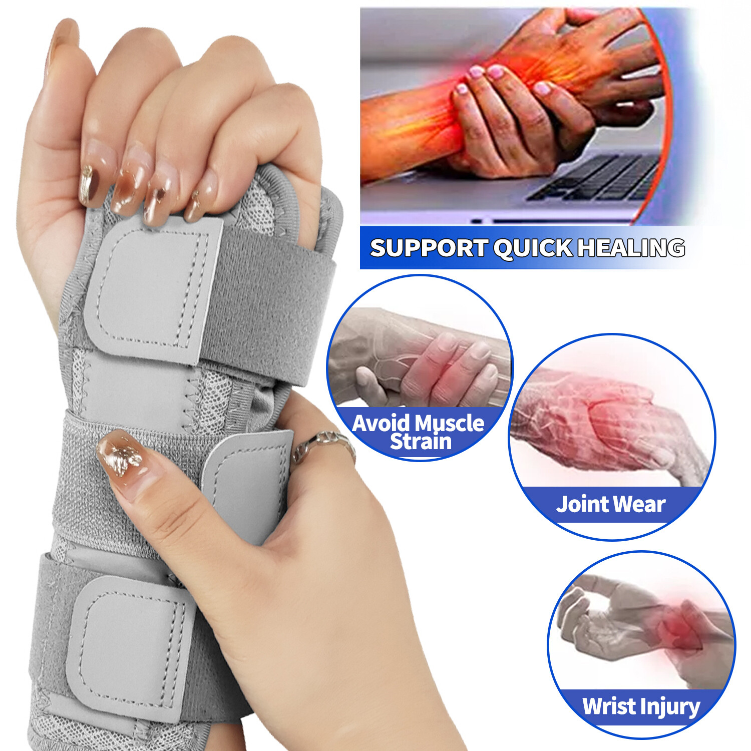 Adjustable Wrist Brace Thumb Splint Support for Carpal Tunnel Sprain Upgraded US
