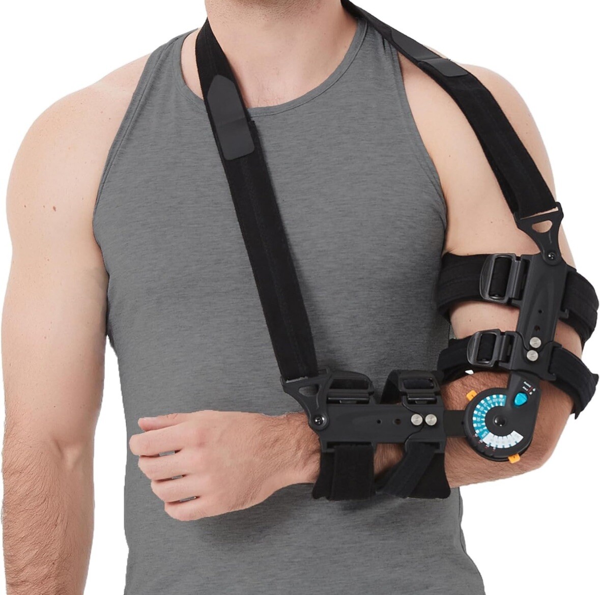 Hinged ROM Elbow Brace Adjustable Post OP Splint Supporting Recovery Right