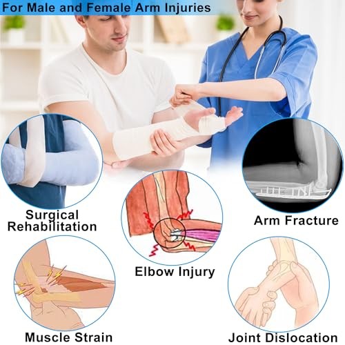 Arm Sling Shoulder Immobilizer,Breathable Mesh Adjustable Support Large Black