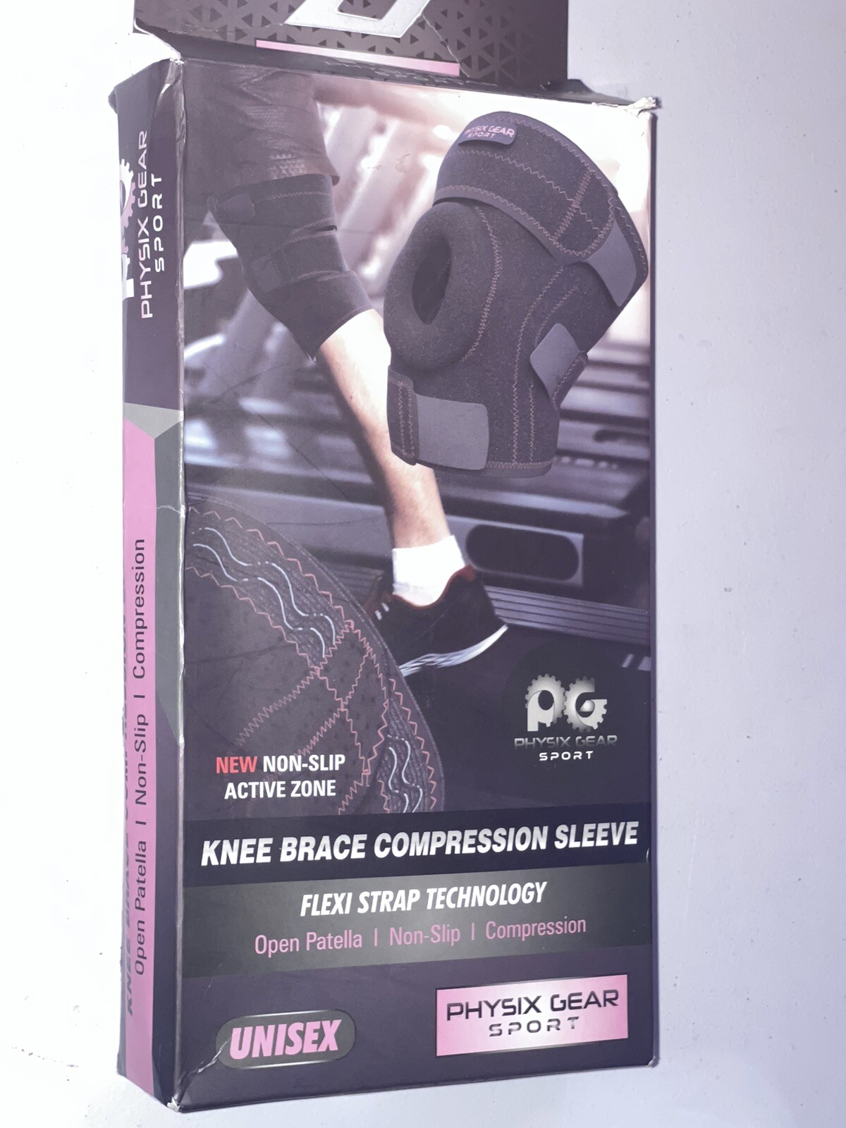 Physix Gear Sport Knee Brace Compression Sleeve Open Patella Non Slip*Size SMALL