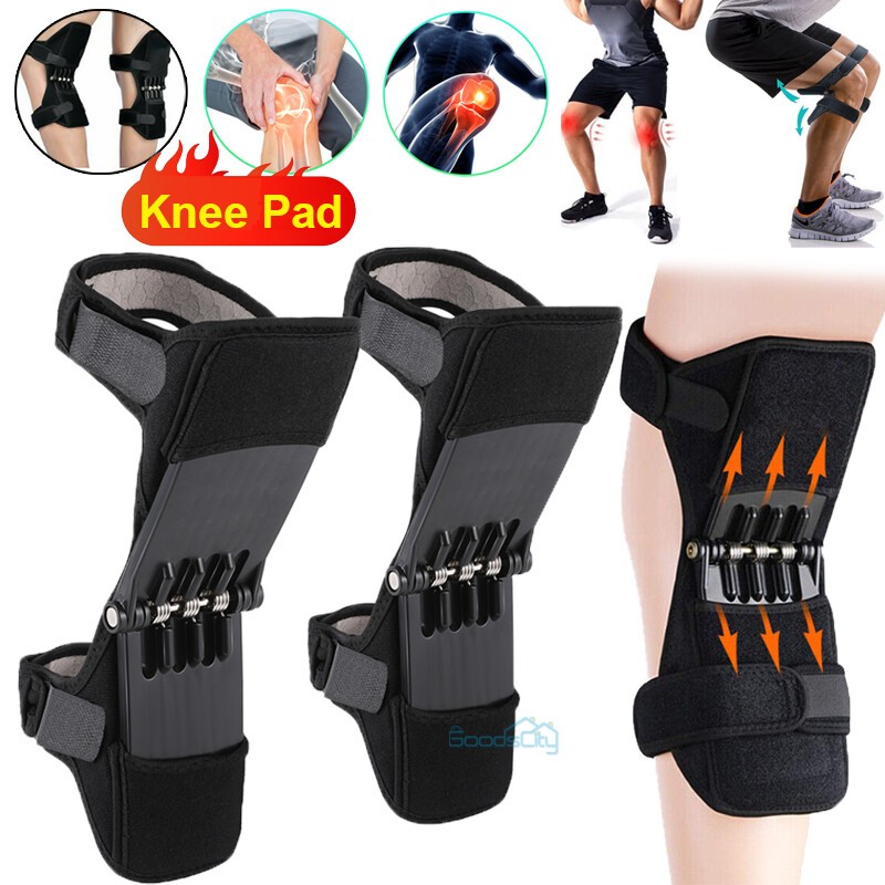 2Pcs Joint Support Brace Knee Pads Booster Lift Spring Force Stabilizer Legs