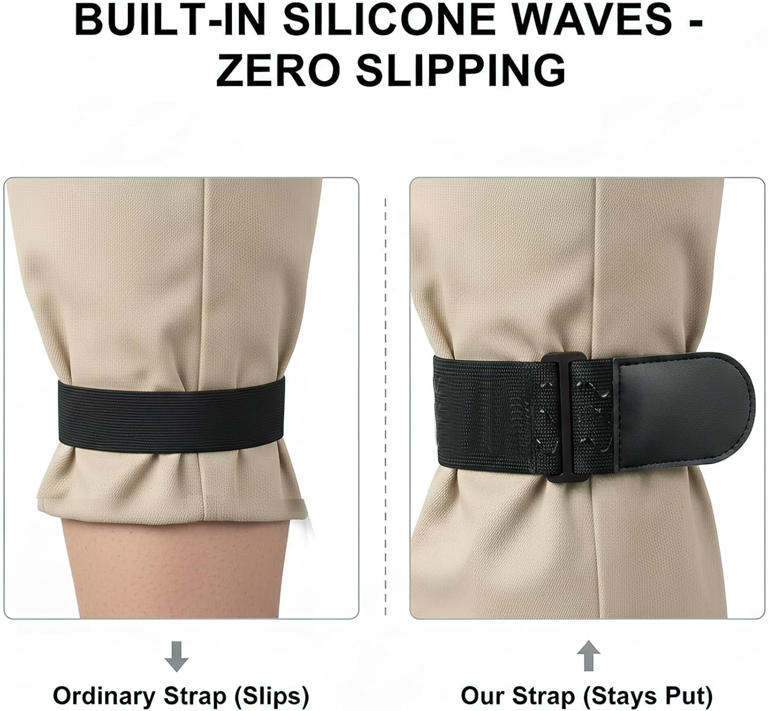 4 Pack Adjustable Boot Straps for Cowboy Boots,Non-Slip Elastic Pant Leg Straps
