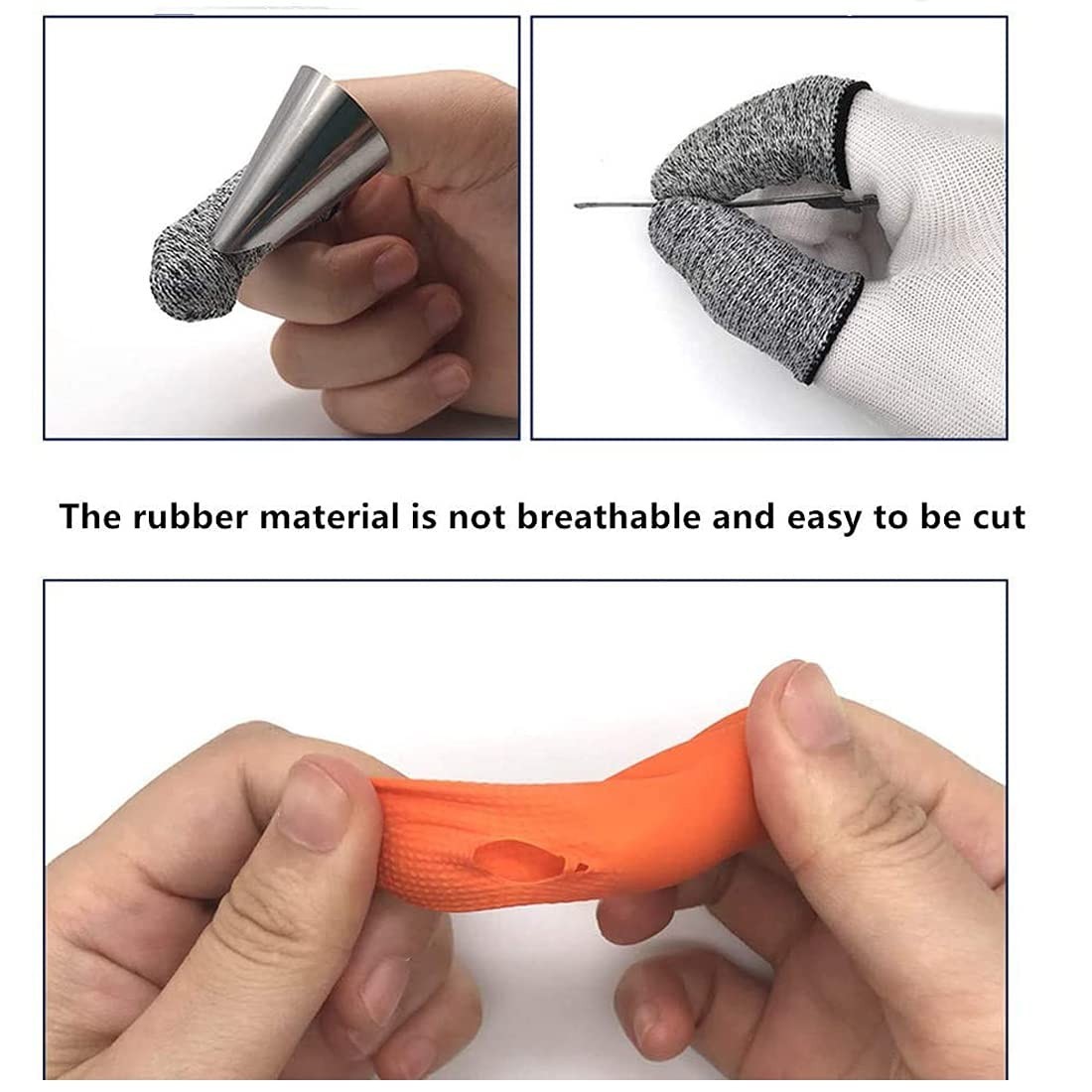 Reusable Cut Resistant Finger Covers – 60 PCS Anti-Slip Protection for All Tasks