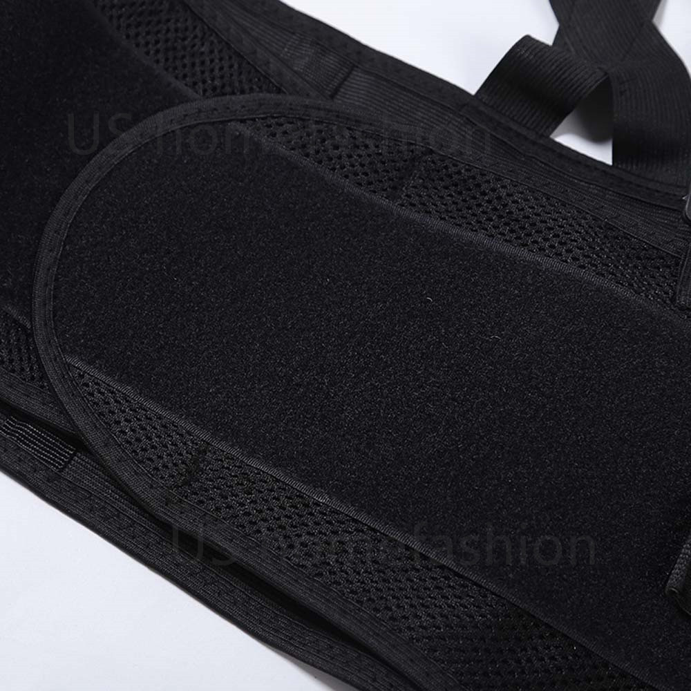 New Mens Suspenders Heavy Weight Lift Lumbar Lower Back Waist Support Belt Brace