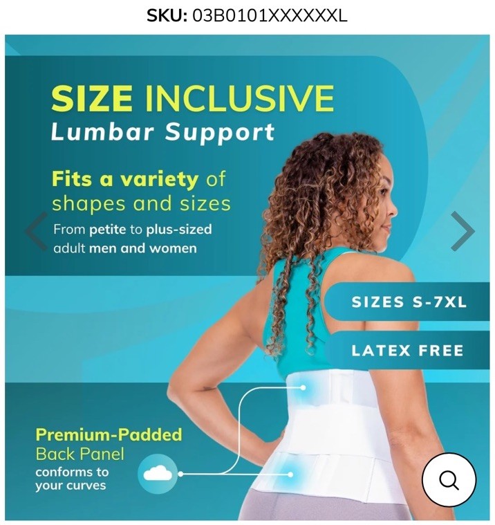 Plus Size 6XL Bariatric Back Brace Ability XXXXXXL Tall Lumbar Support Girdle