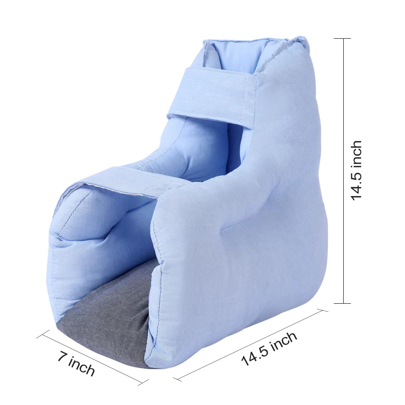 EZ Assistive Heel Protectors for Pressure Sores Adjustable Soft Cotton Blue