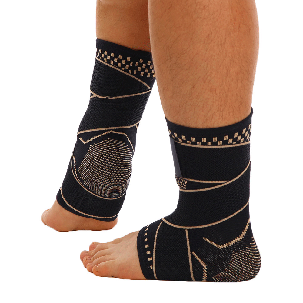 COPPER Compression Ankle Brace Foot Heel Sleeve Arthritis Pain Relief Support
