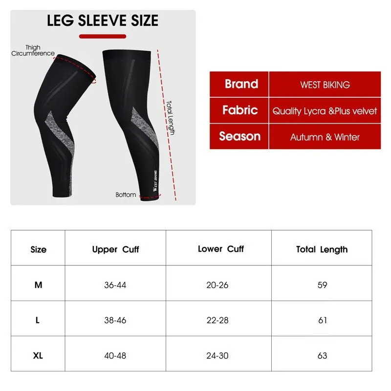 Warm Leg Sleeves Running Fitness Sports Gear Autumn Winter Plus Velv