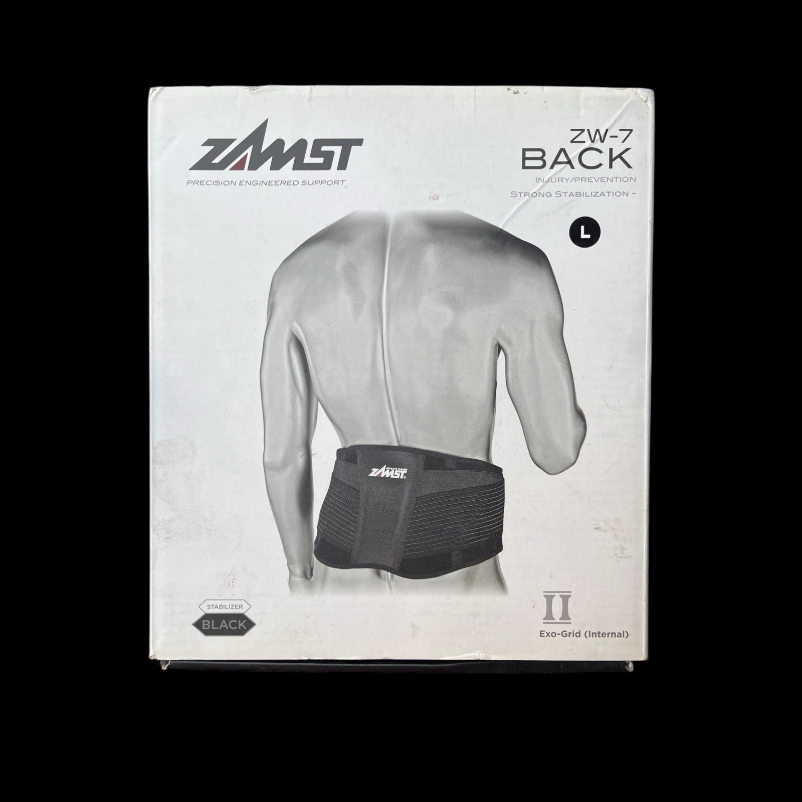 ZAMST Waist Supporter ZW-7 Pelvis Lower Back Corset Strong Stabilizer Size L