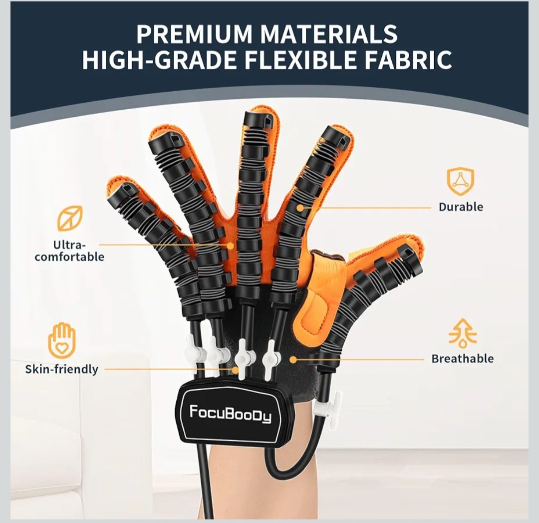 FocuBoody Rehabilitation Robot Gloves Equipment for Recovery. Size M,Left Hand