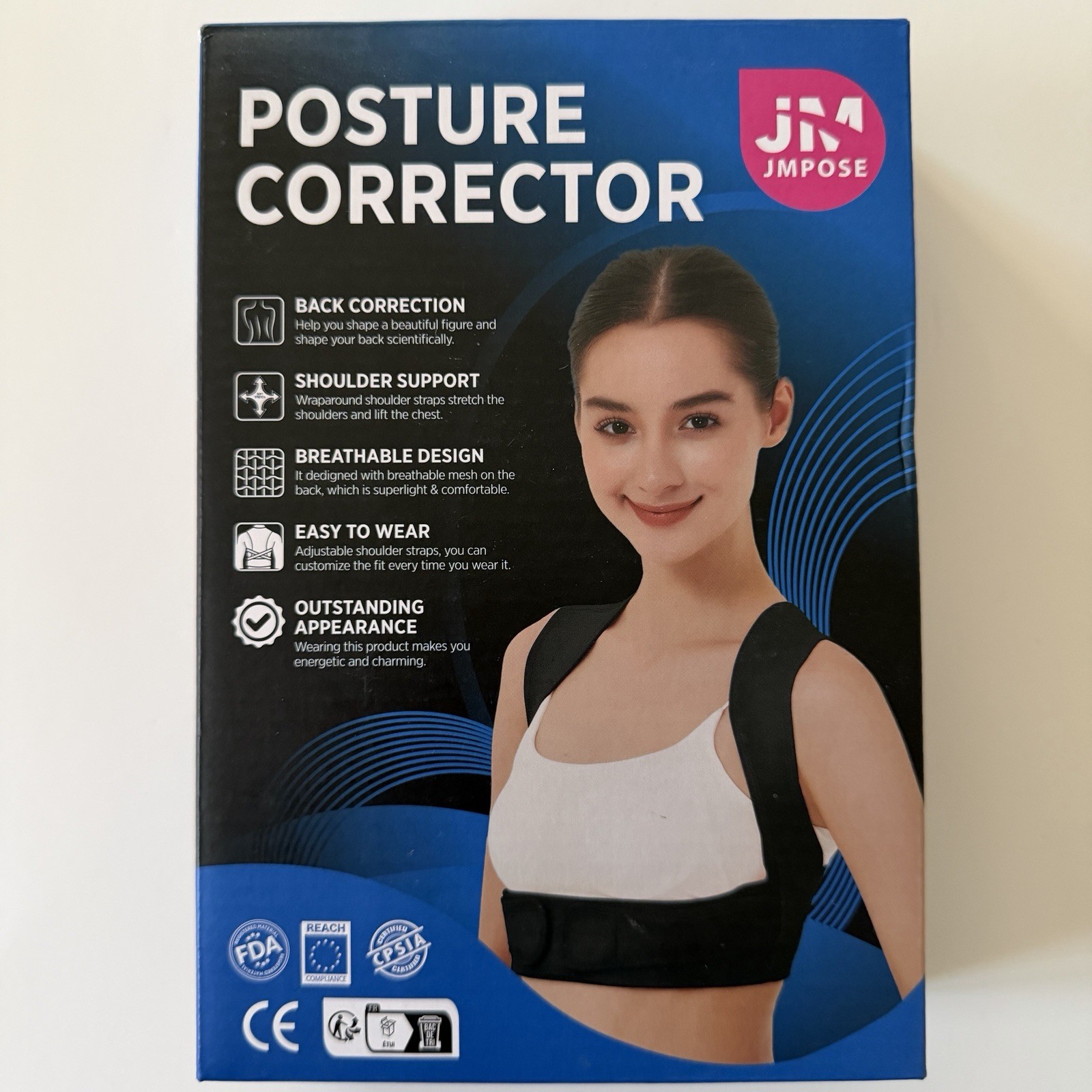 Adjustable Posture Corrector Back Shoulder Support Correct Brace Belt – L/XL