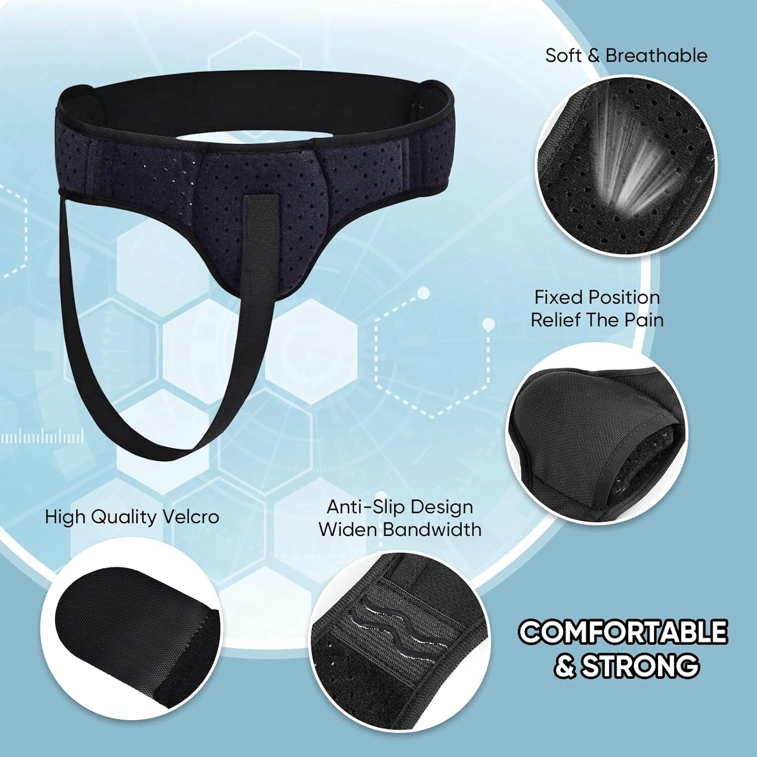 Single Hernia Support Belt Inguinal Groin Hernia Belt Pain Relief Truss Brace