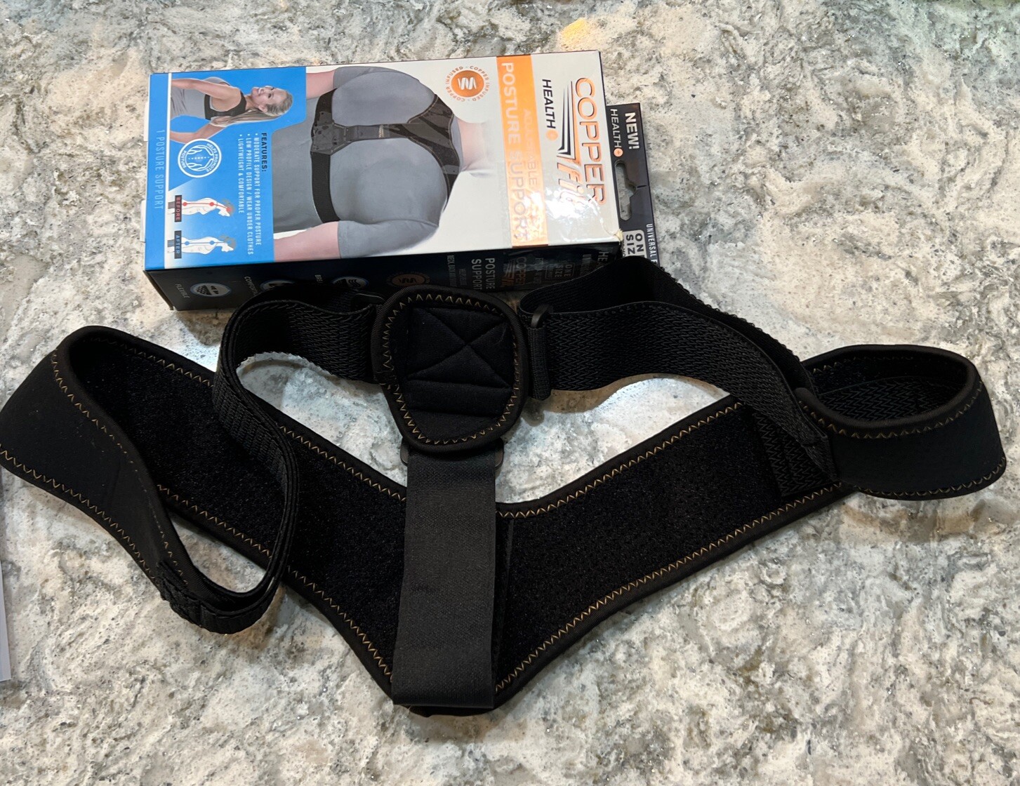 Copper Fit Adjustable Posture Support 33″- 44″ One Size Fits Most