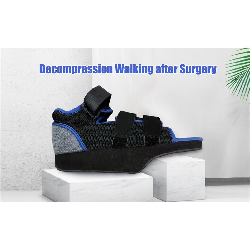 Post Op Shoe Forefoot Off-Loading Boot Fracture Recovery Black/Blue S M L