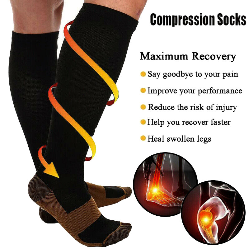 Copper Compression Socks Everyday Use for Diabetic Socks, Reduce Swelling & Pain