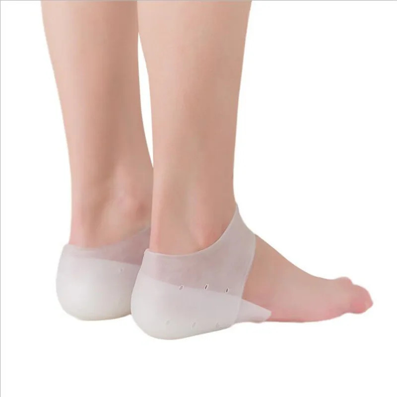 Unisex Invisible Height Increase 5CM Silicone Socks Gel Heel Pads Orthopedic Arc