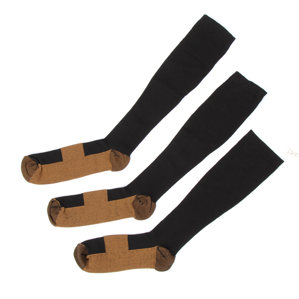 (6 Pairs) Copper Compression Socks Graduated Support 20-30mmH for Mens Womens