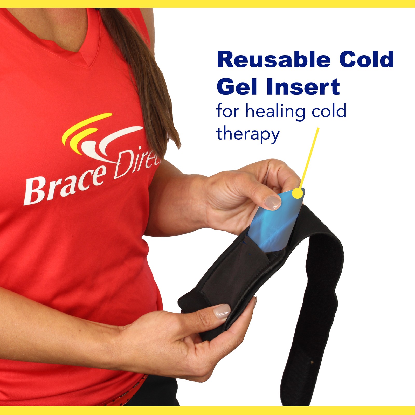 Tennis & Golf Elbow Cold Gel Therapy Brace Compress- Reusable Ice Pack Wrap