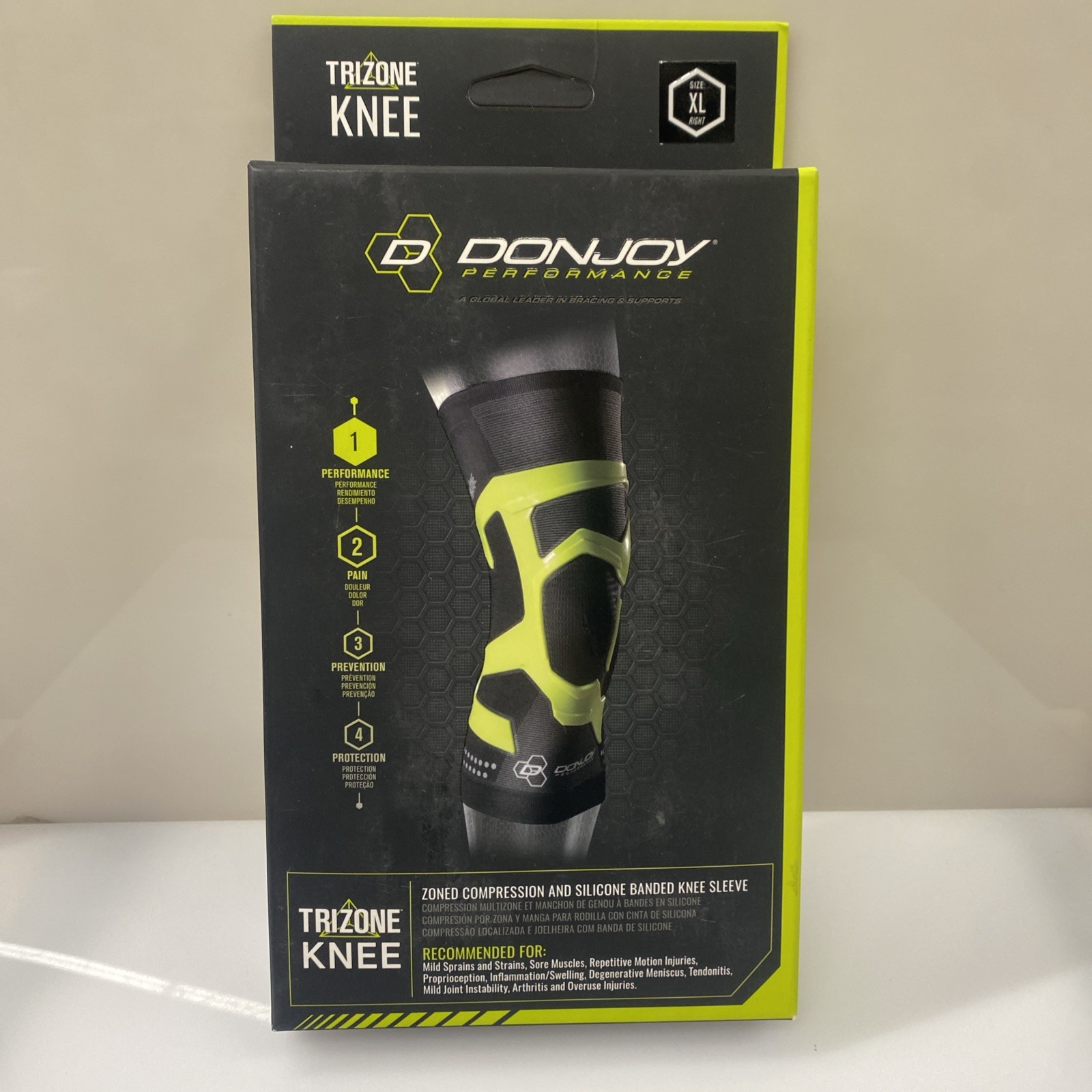 DonJoy Performance TriZone Knee Support Sleeve XL – Right